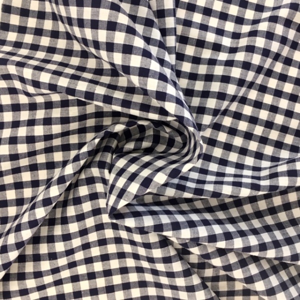 1/4''  Polycotton Gingham NAVY